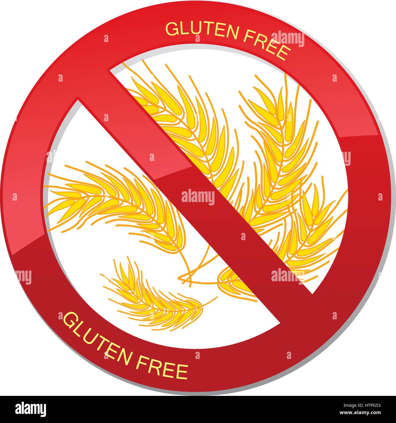 L'icône sans gluten. pas de pain signe. interdire les calories des aliments Cote Illustration de Vecteur