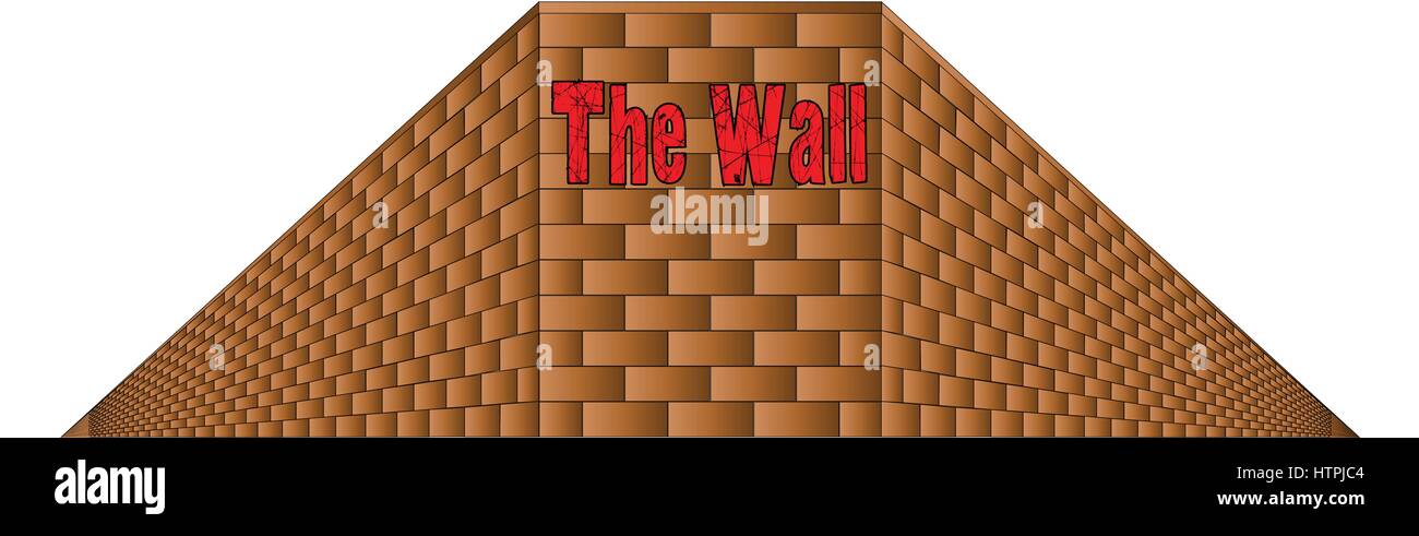 Un mur de graffiti avec les deux parties d'entrer dans l'infini Illustration de Vecteur