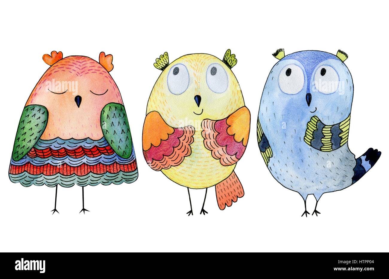 Drôles Doiseaux Dessin Cadre Chambre Bébé Bird Doodle