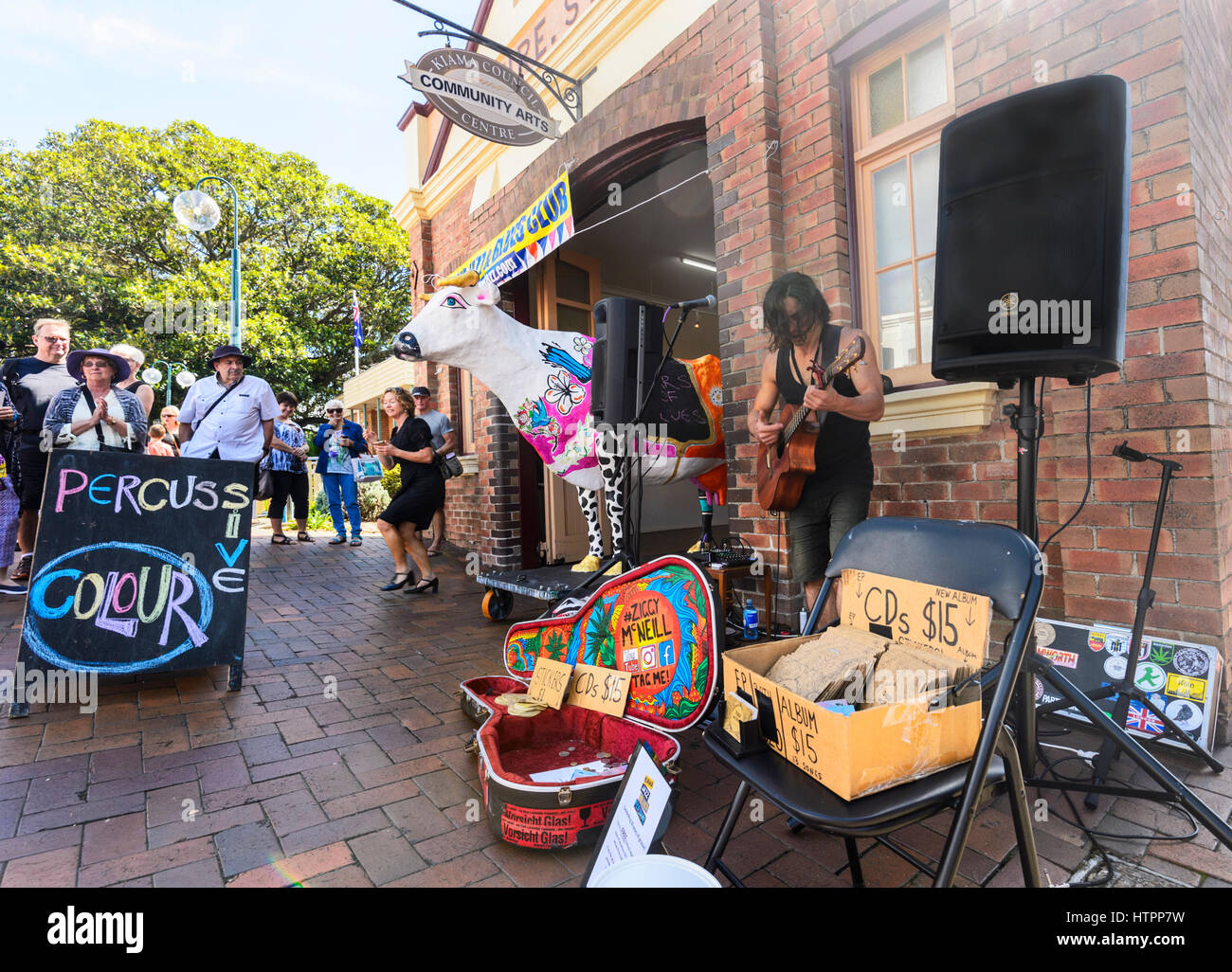 Ziggy McNeill fonctionne à Kiama Jazz & Blues Festival 2017, Côte d'Illawarra, New South Wales, NSW, Australie Banque D'Images