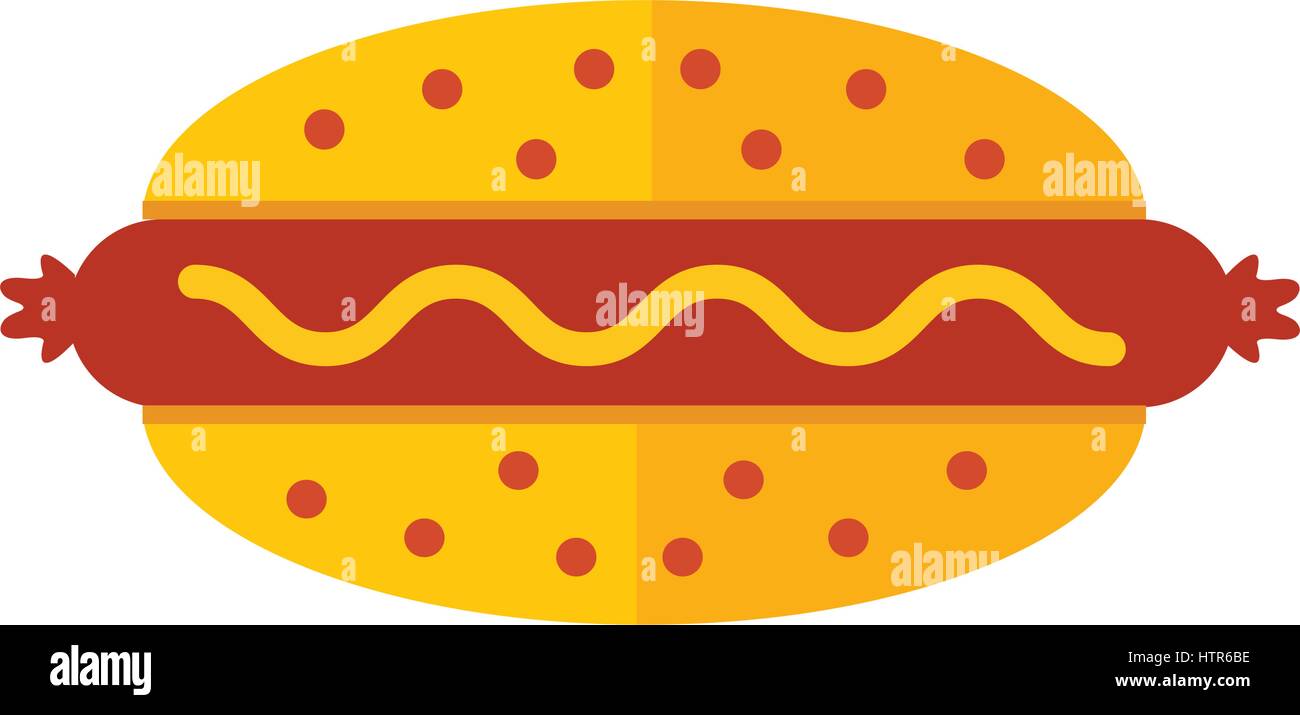 L'icône de tonalité de couleur jaune Sandwich Illustration de Vecteur