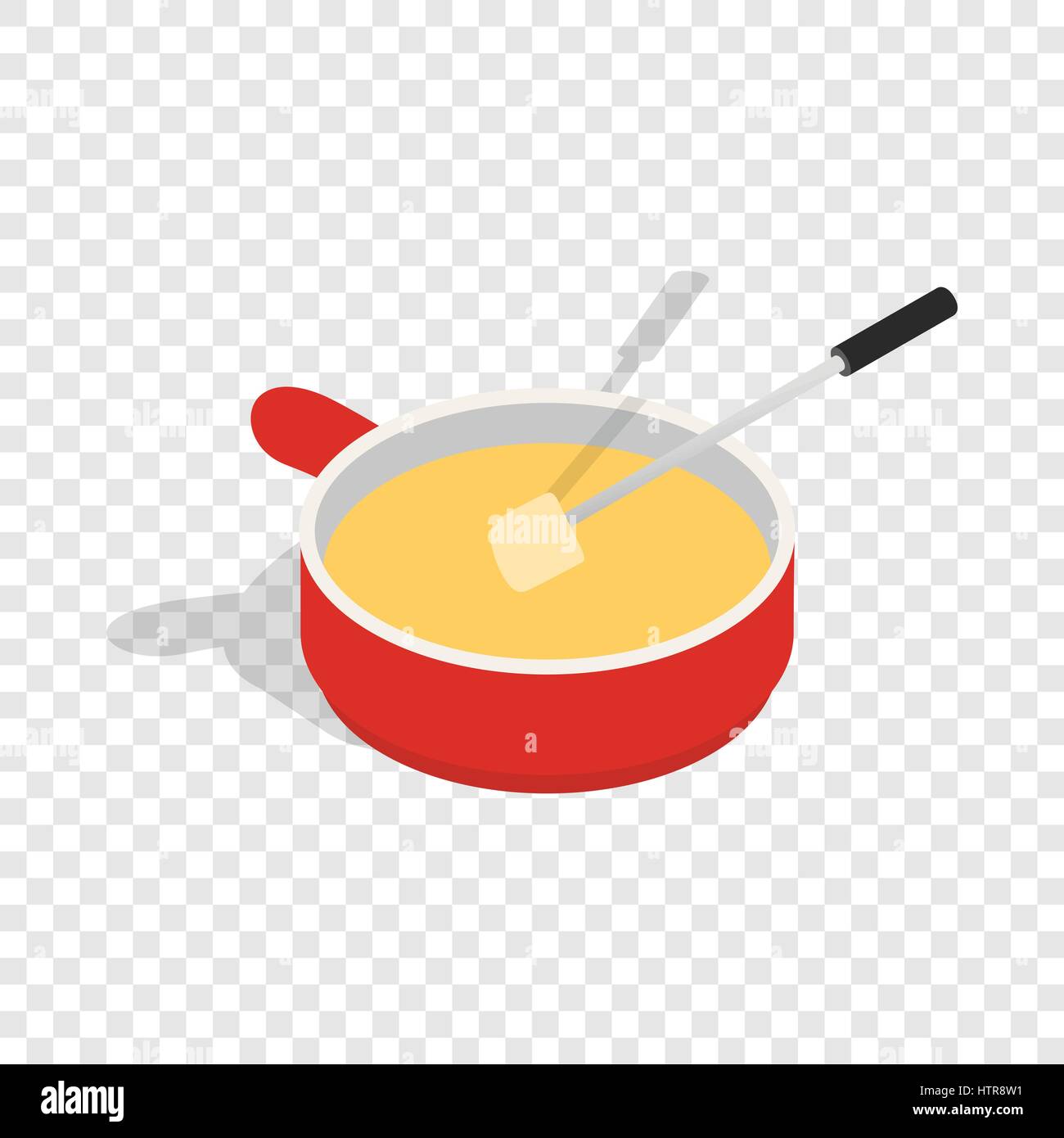 Fondue au fromage icône isométrique Illustration de Vecteur