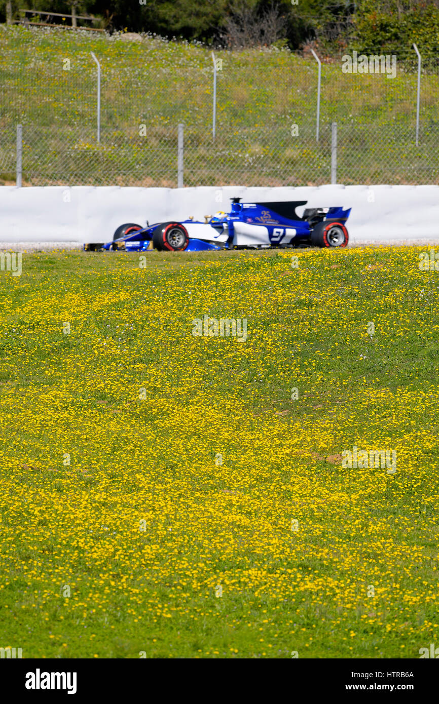 Circuit de Catalunya Montmelo, près de Barcelone, Espagne, 27.2.2017, -2,3.Test Formule 1 jours --- Marcus Ericsson (SWE), Sauber C36 Banque D'Images