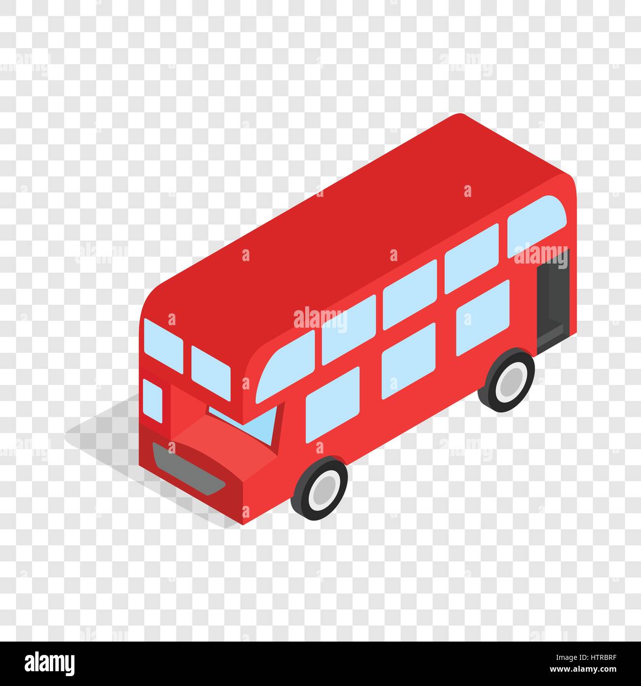 Bus Rouge Anglais Icone Isometrique Image Vectorielle Stock Alamy