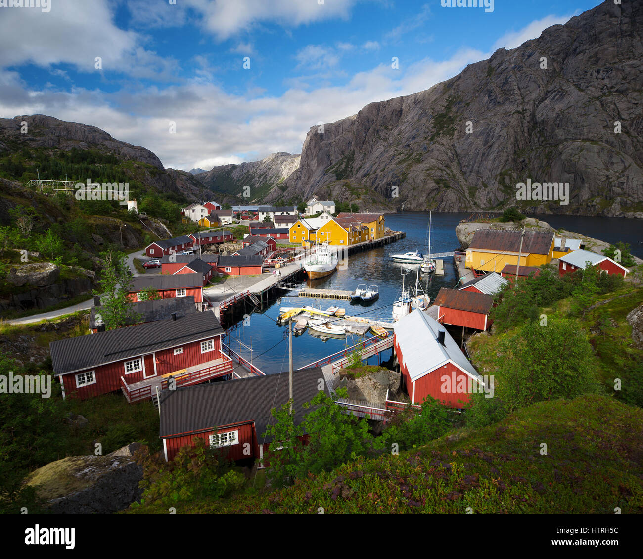 Pêche en Norvège villange nusfjord Banque D'Images