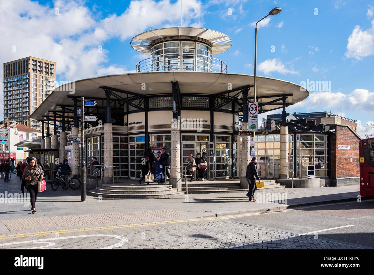 Woolwich Arsenal Station, Woolwich, Londres, Angleterre, Royaume-Uni Banque D'Images