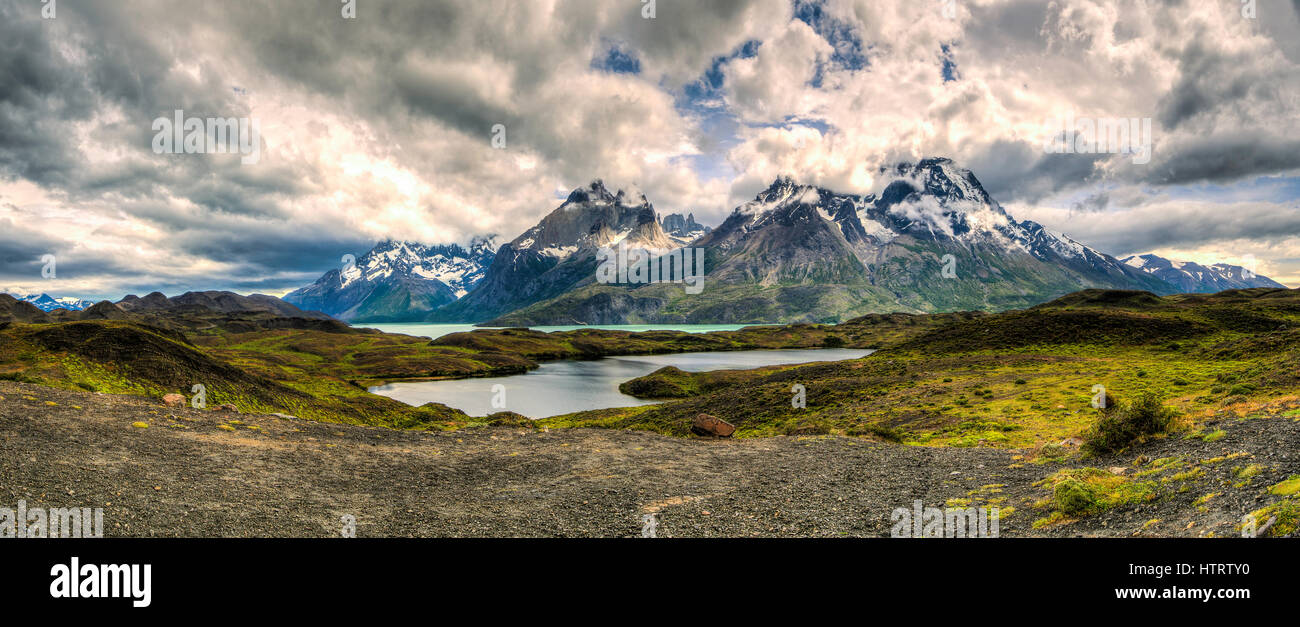 Le magnifique Parc National Torres del Paine en Patagonie, Chili Banque D'Images