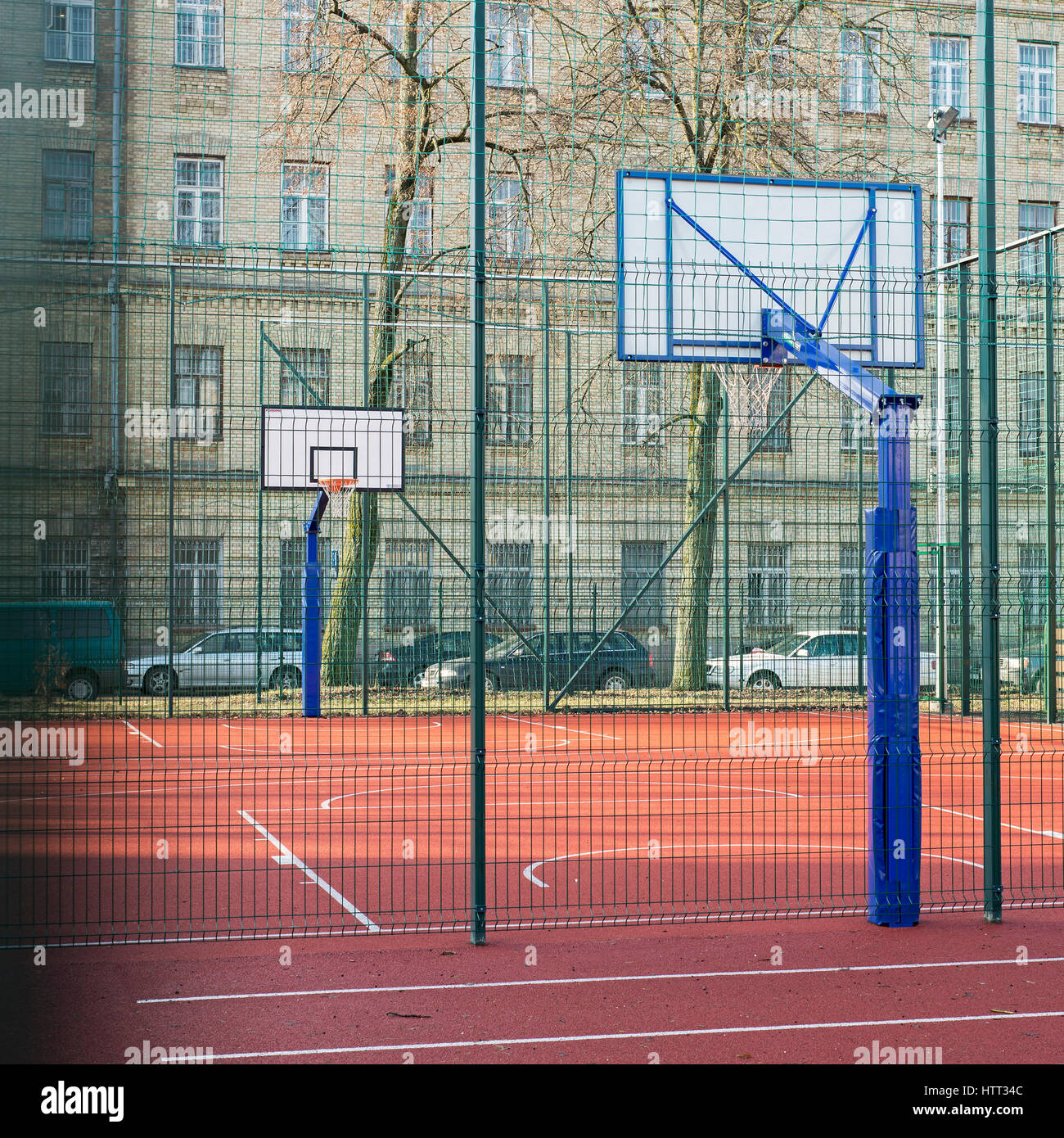 Basket jonction écoles-collèges haut Banque D'Images