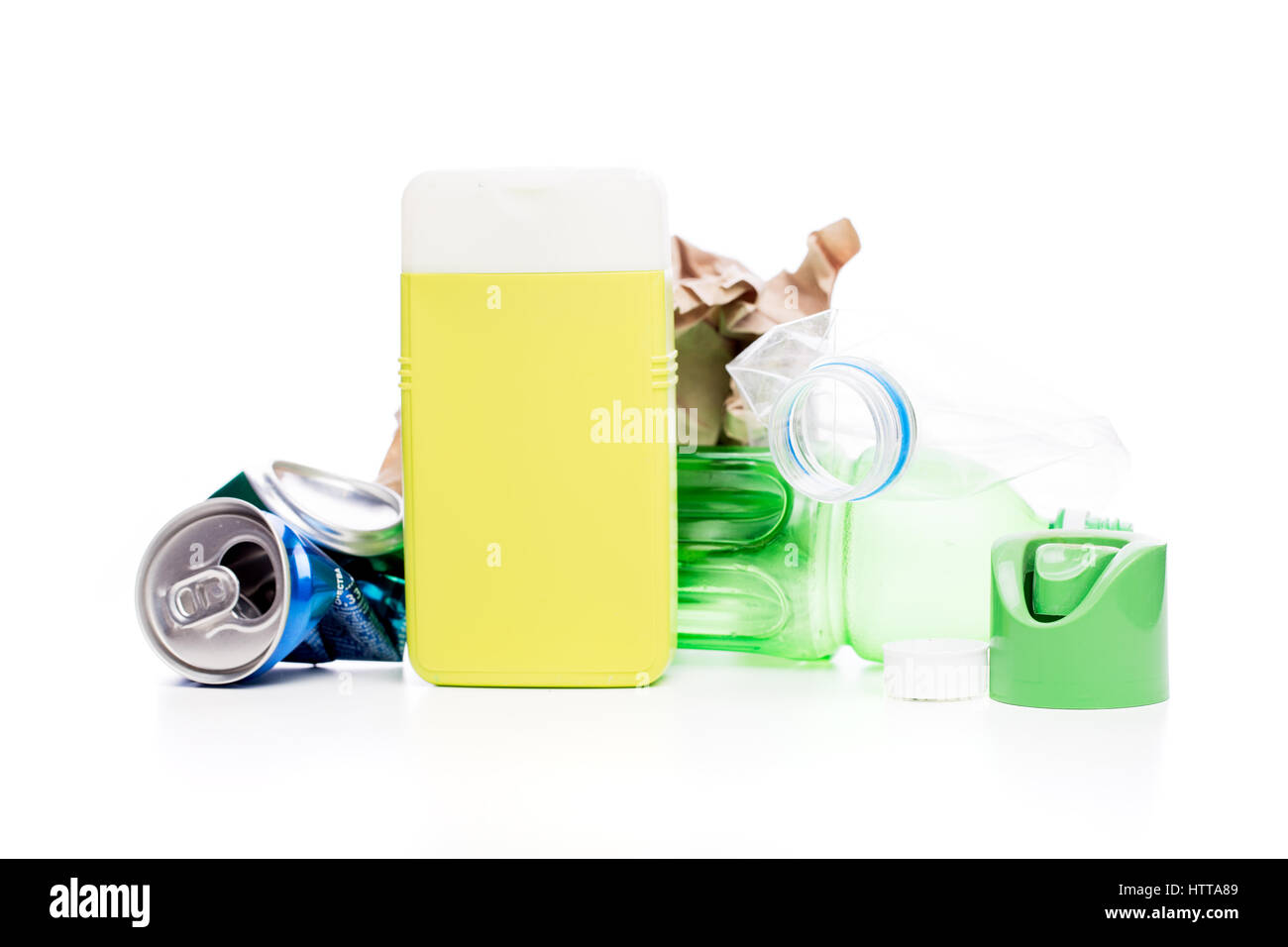 Photographie des bouteilles de plastique Banque D'Images