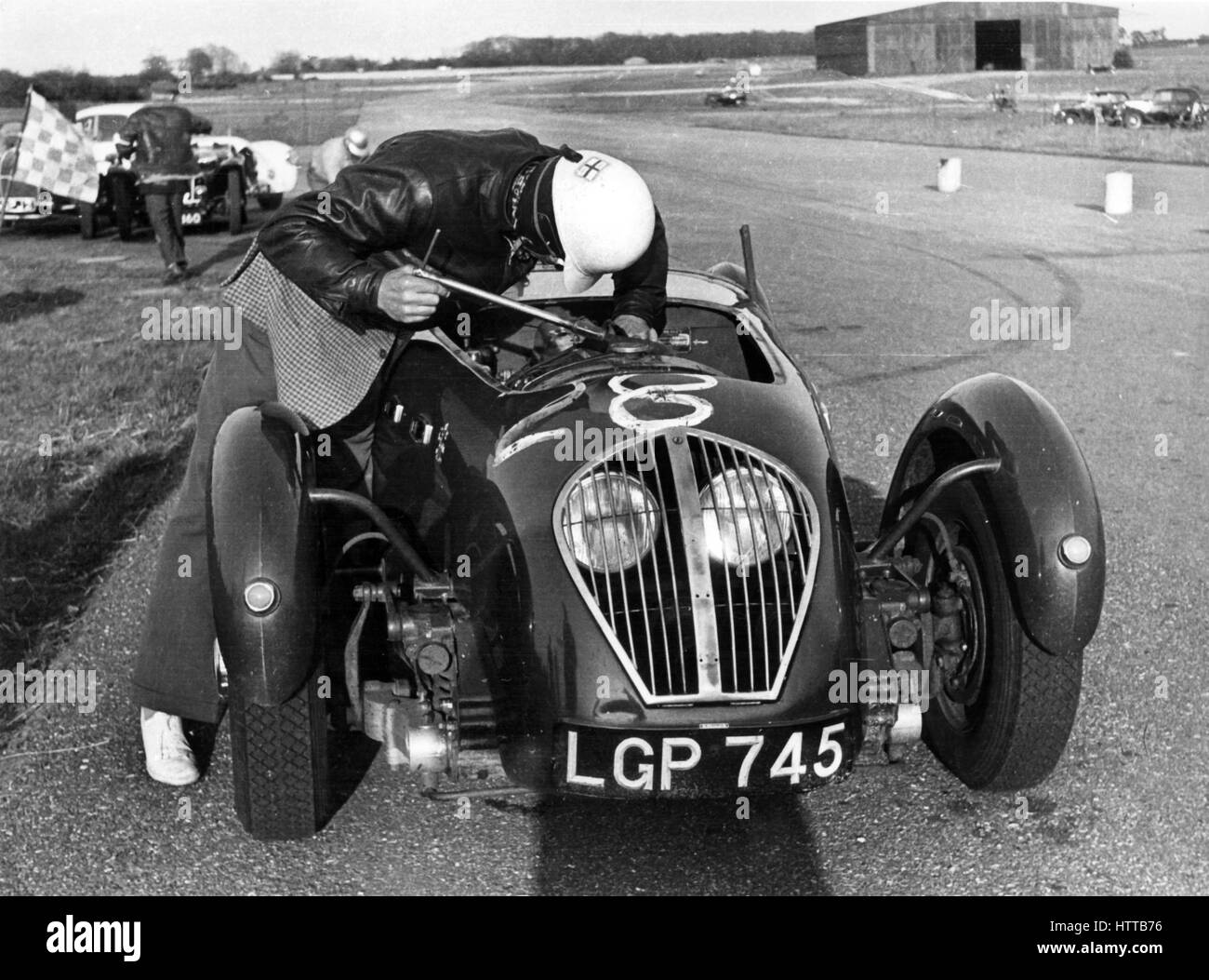 Healey Silverstone à Snetterton 25-4-53. H.Kemp Banque D'Images