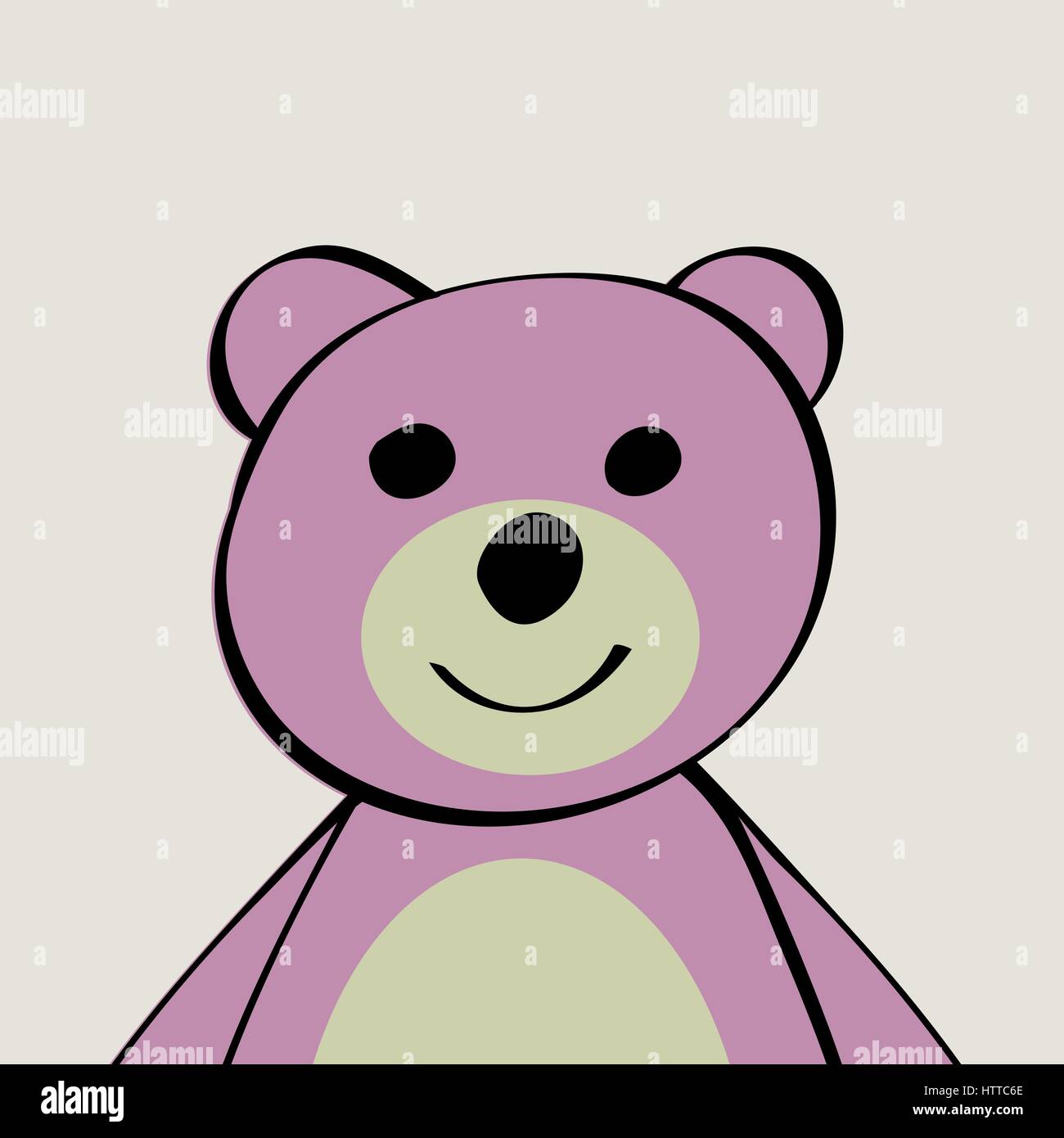 Bear Funny cartoon animal jouet. Vector illustration. Illustration de Vecteur
