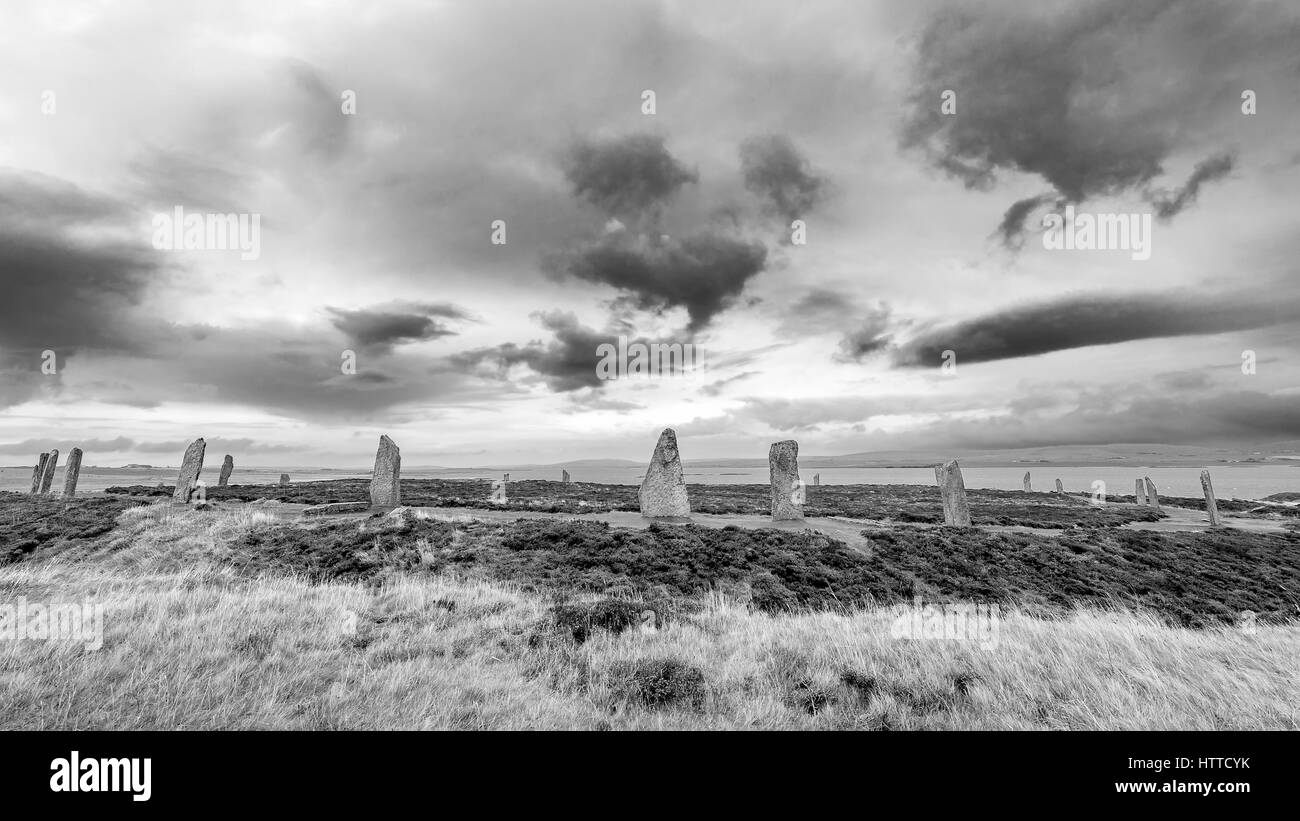 Anneau de Shetlands, Coeur néolithique des Orcades, décerné UNESCO World Heritage Banque D'Images