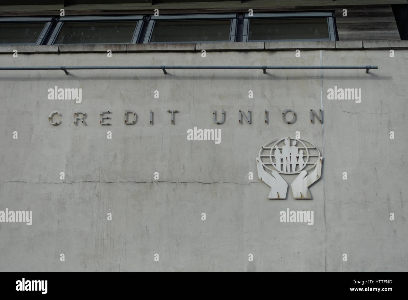 Credit union building sign Banque D'Images