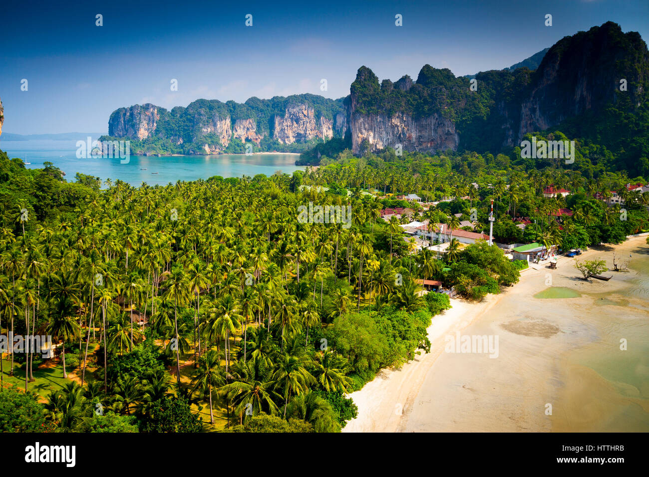 Point de vue. La péninsule de Railay. La province de Krabi, Thaïlande. Banque D'Images