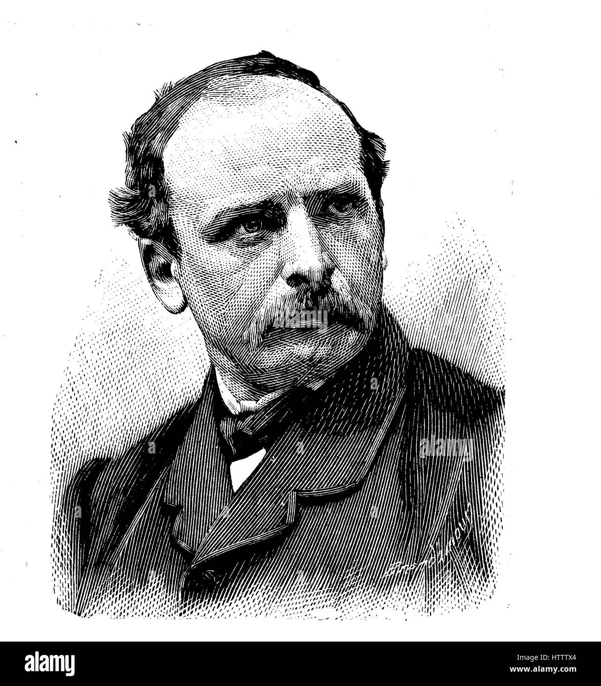 Emil Johannes Huenten, 19 janvier 1827 - 1 février 1902, était un peintre militaire allemand, reproduction d'une gravure sur bois à partir de 1882, l'amélioration numérique Banque D'Images