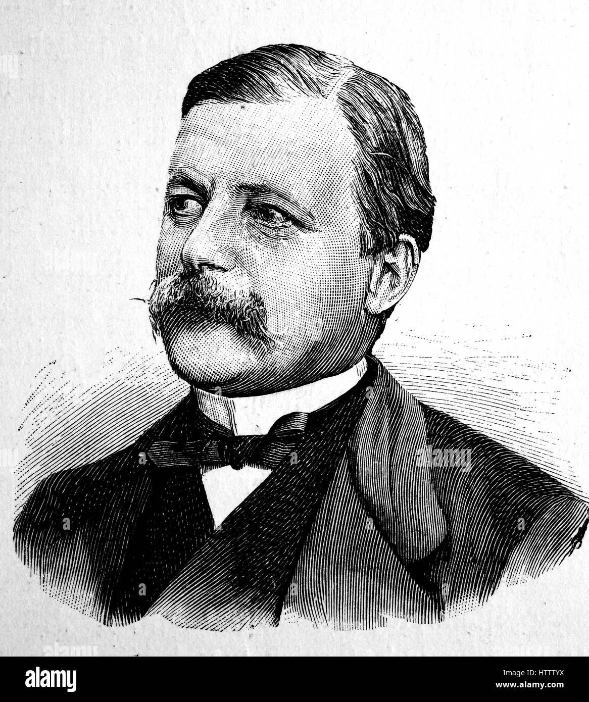 Les militaires de l'Allemagne à la guerre franco-prussienne de 1870 - 1871, le Dr L. Kayßler, correspondant de guerre le journal de la presse de Berlin dans la guerre franco-allemande ou la guerre franco-allemande, la reproduction d'une gravure sur bois à partir de 1882, l'amélioration numérique Banque D'Images