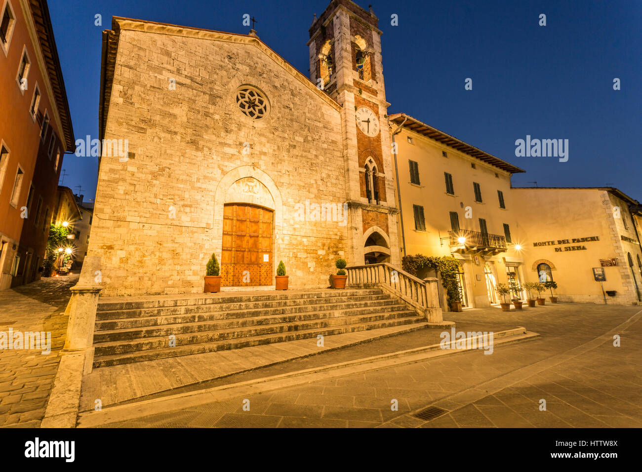 San Quirico d'Orcia, Sienne, Toscane, Italie Banque D'Images