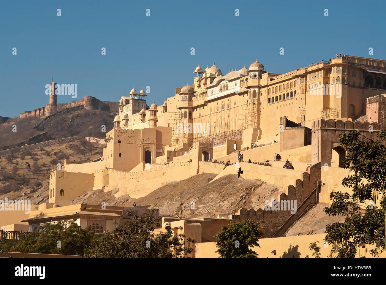 Fort Amber au Rajasthan, Inde Banque D'Images