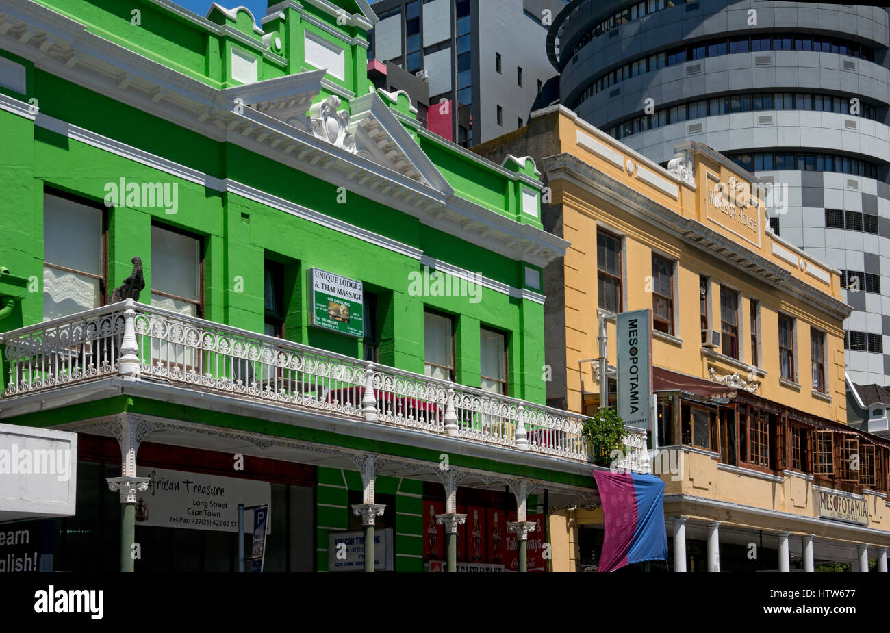 Scène de rue et de l'architecture établi au Cap, Afrique du Sud Banque D'Images