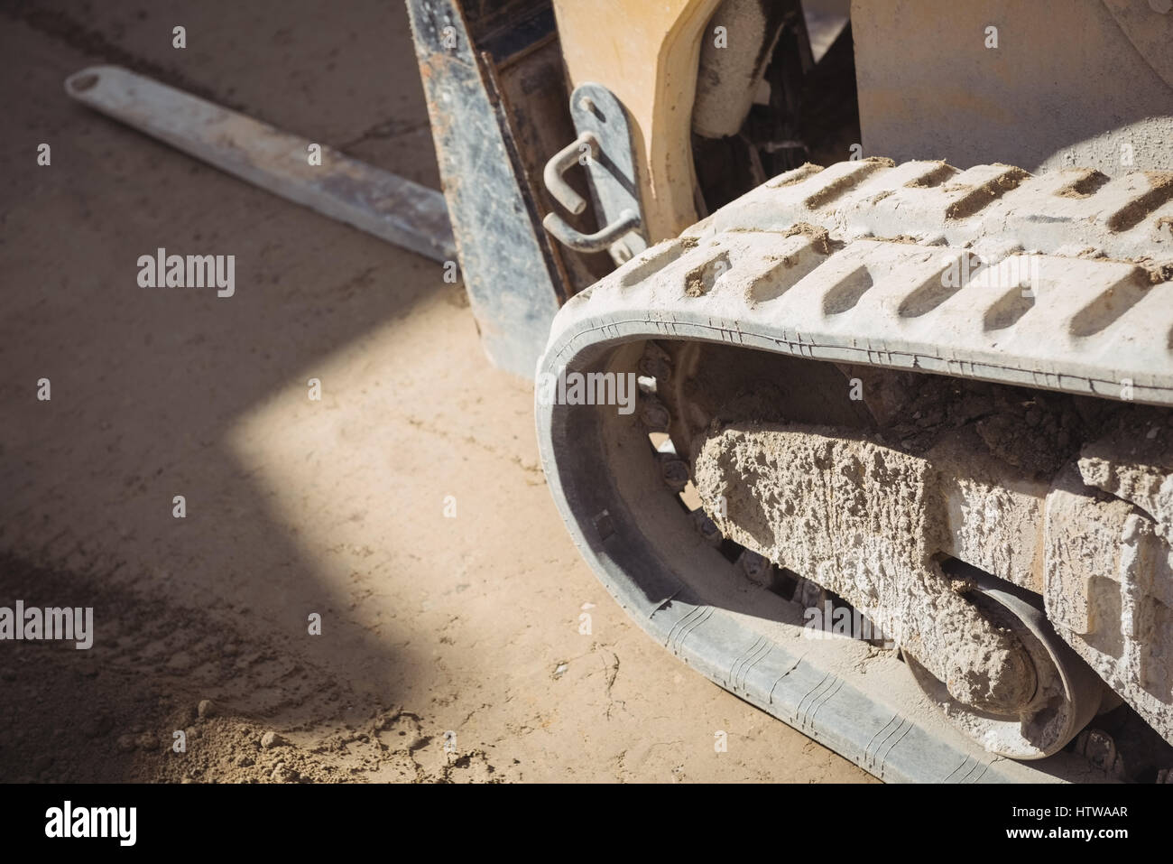 Piste de bulldozer Caterpillar Banque D'Images