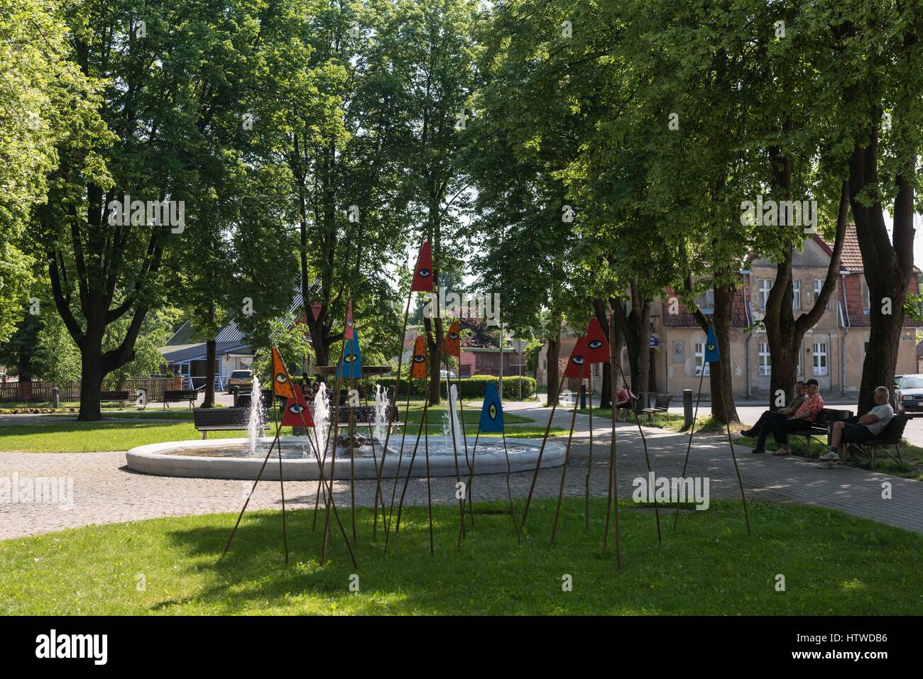 Dans un parc de loisirs de Siluté, une petite ville dans le delta du fleuve Niémen, Lituanie, Europe de l'Est Banque D'Images