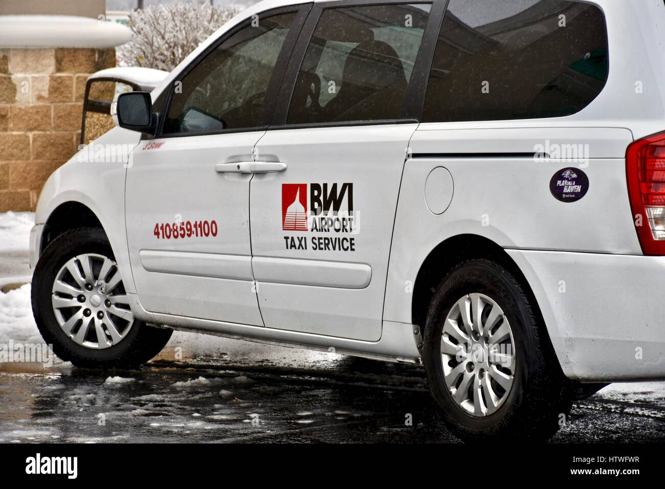 Service de taxi de l'aéroport BWI van Banque D'Images