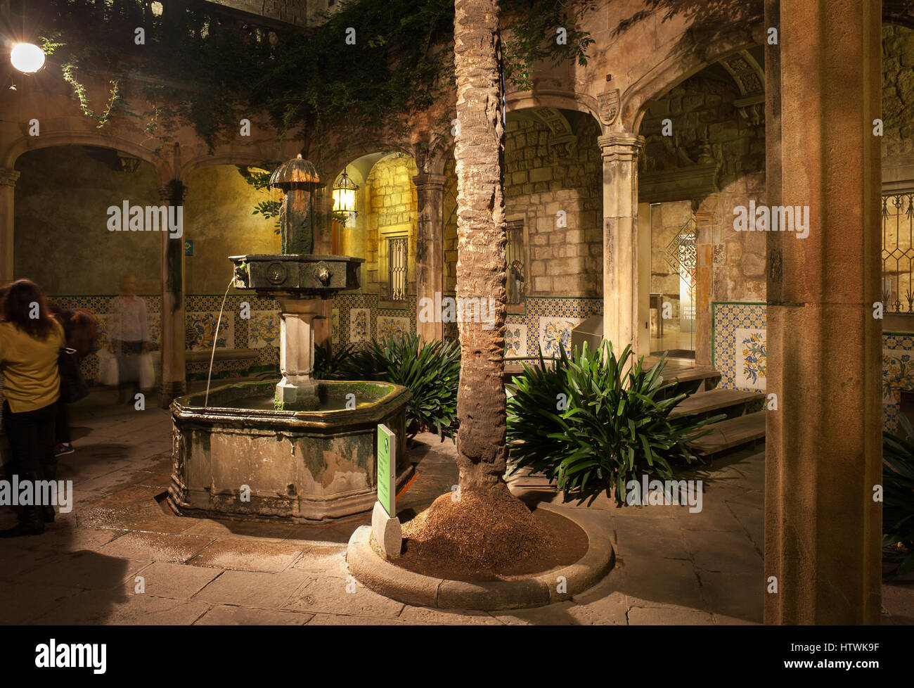 Espagne, Barcelone, cour et fontaine de Casa de l'Ardiaca (Archdeacon's  House) la nuit dans le quartier Gothique (Barri Gotic), l'Archive  Historique de la C Photo Stock - Alamy
