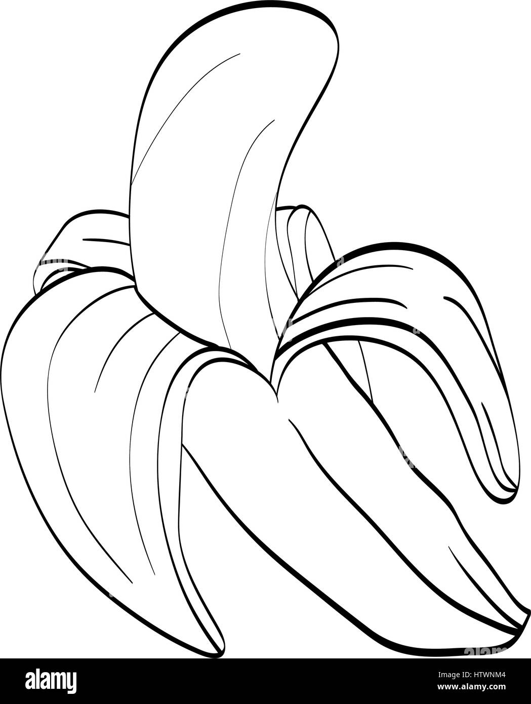 Illustration de Cute Cartoon Doodle de banane. Spe8. Illustration de Vecteur
