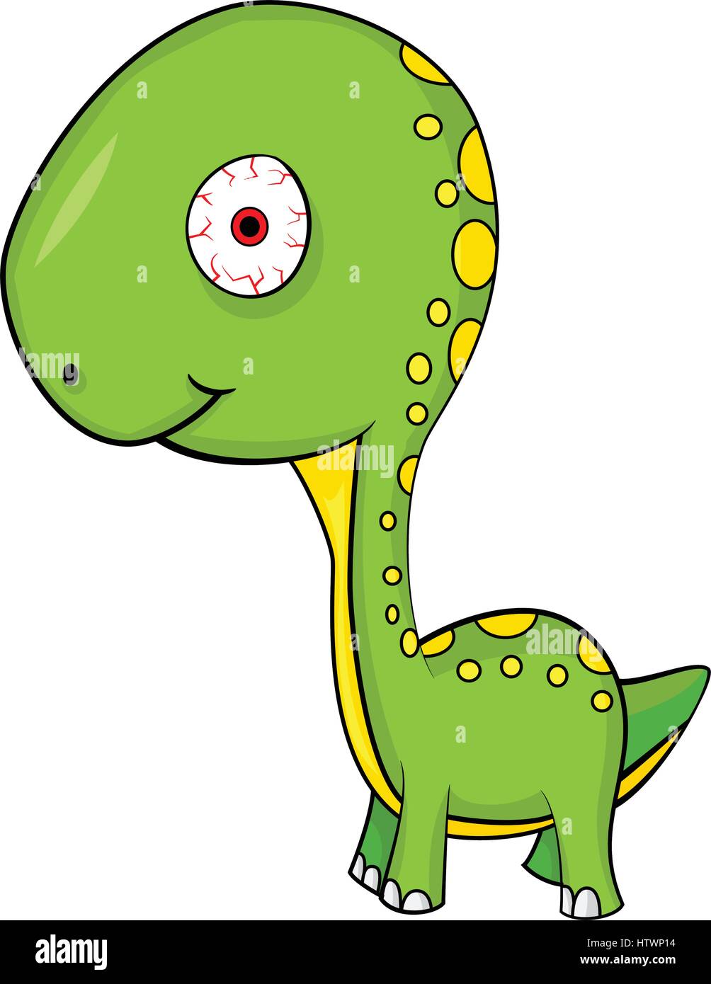 Illustration De Cute Cartoon Bebe Dinosaure Vert De Brontosaure Vector Eps8 Image Vectorielle Stock Alamy
