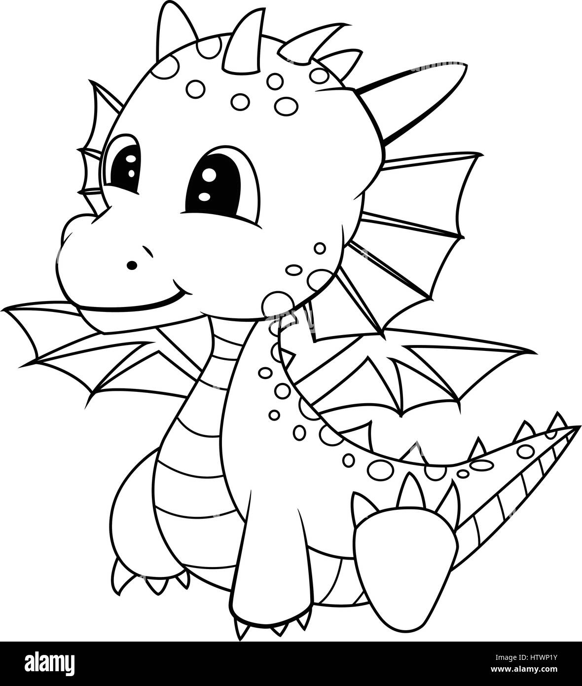 Illustration De Cute Cartoon Bebe Dragon Vector Eps 8 Image Vectorielle Stock Alamy