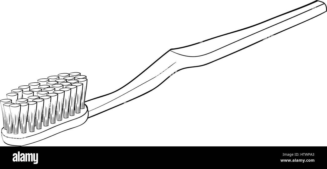 Illustration de la brosse à dents dessin animé isolé. EPS vectoriel 8 Image  Vectorielle Stock - Alamy