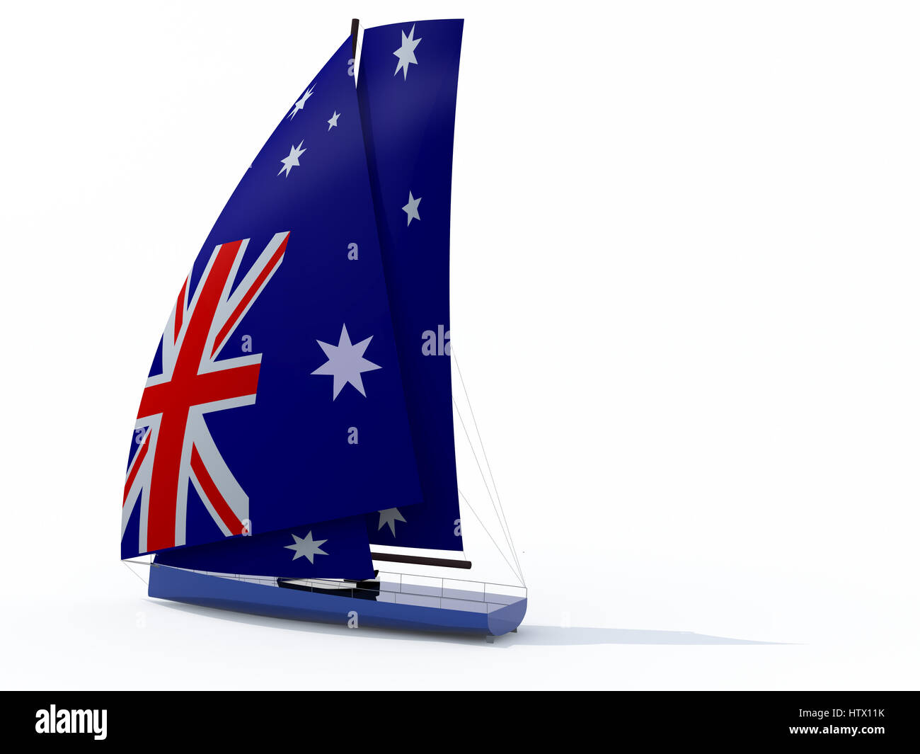 Voilier avec drapeau australien Banque de photographies et d’images à