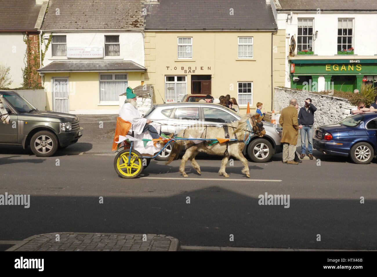 Les parade de la St Patrick en Irlande. Banque D'Images