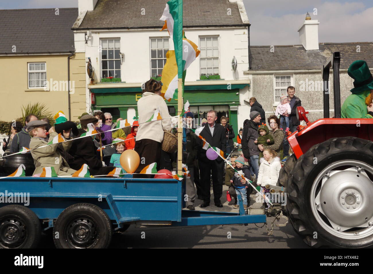 Les parade de la St Patrick en Irlande. Banque D'Images