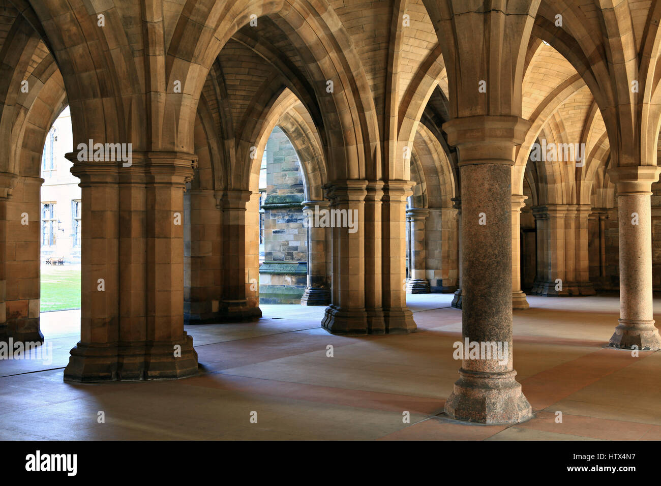 Arcades de l'Université de Glasgow. Ecosse, Royaume-Uni Banque D'Images