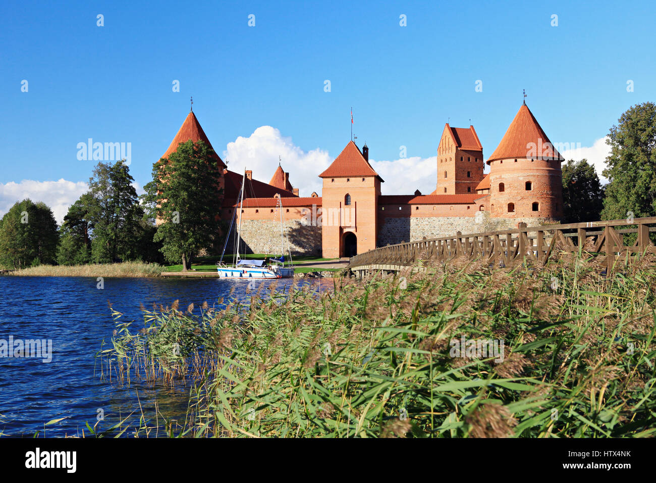 Château de l'île de Trakai, Lituanie Banque D'Images