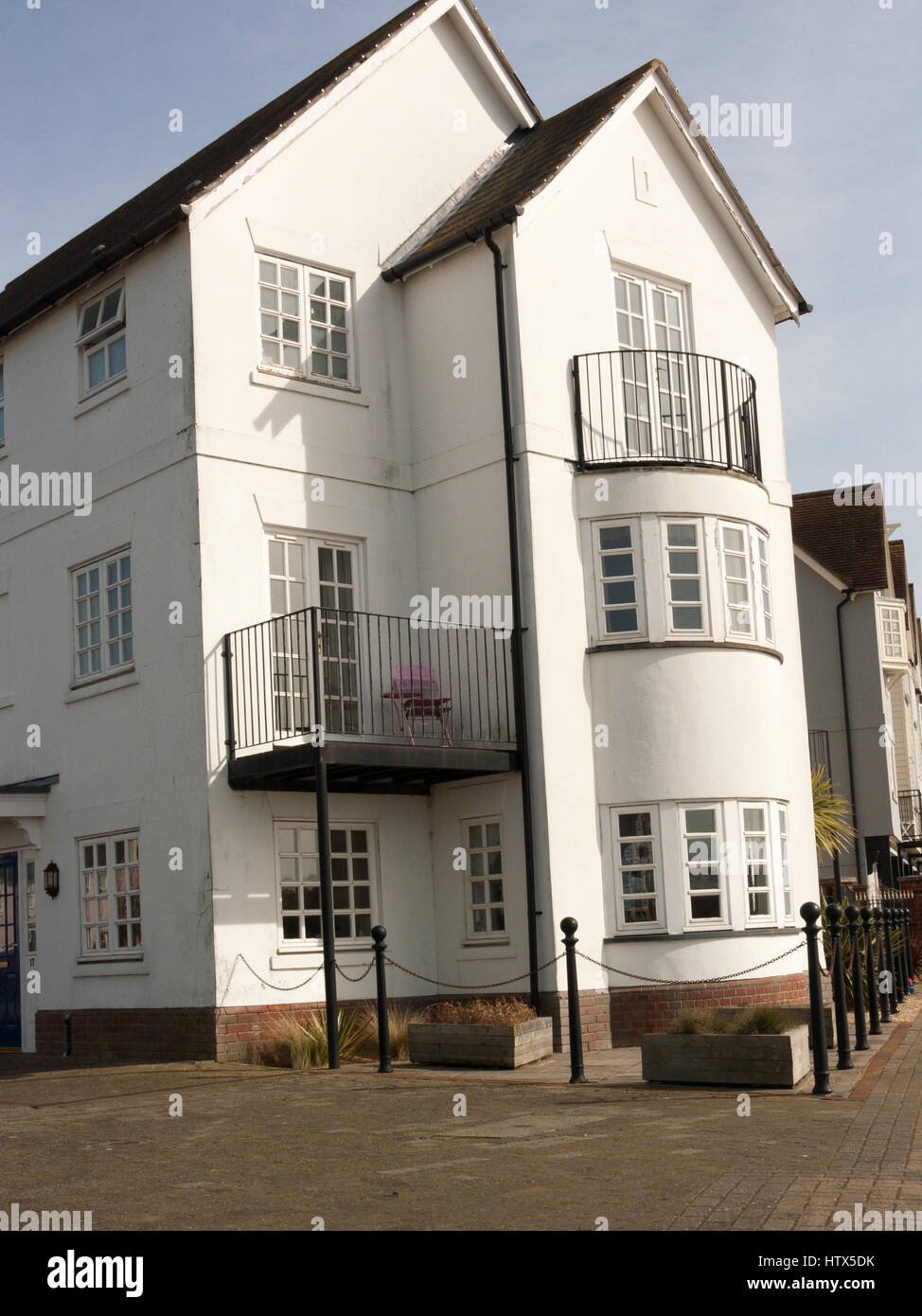 Un luxe à la maison en bas du waterfront de Wivenhoe. Banque D'Images