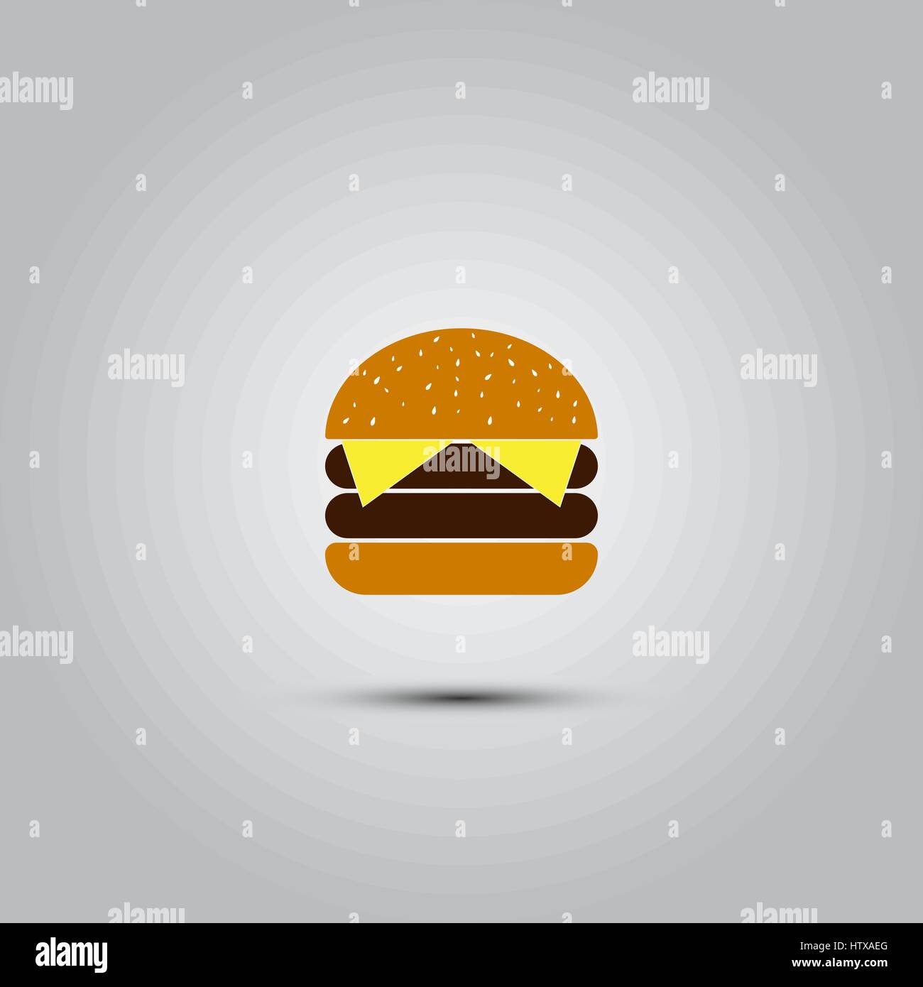 L'icône d'hamburger, vecteur illustration solide, le pictogramme isolé sur gray Illustration de Vecteur