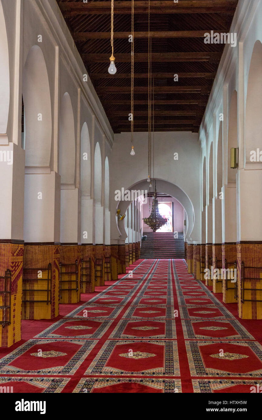 Fes, Maroc. La mosquée andalouse, Fès El-Bali. Banque D'Images