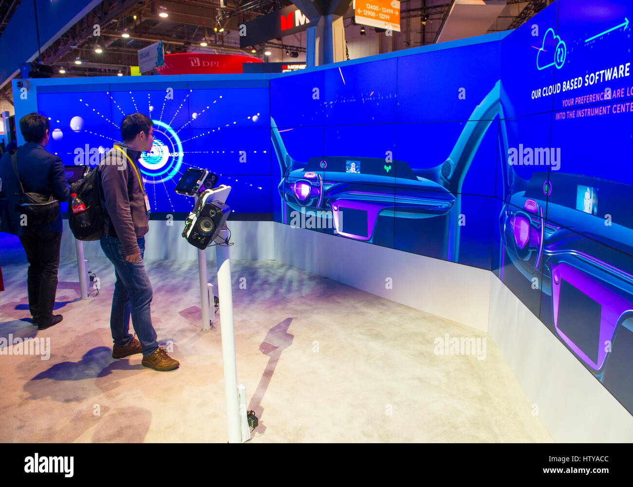 LAS VEGAS - jan 08 : Le stand de Panasonic au CES à Las Vegas, le 08 janvier 2017 , CES est le premier consommateur mondial-electronics show. Banque D'Images
