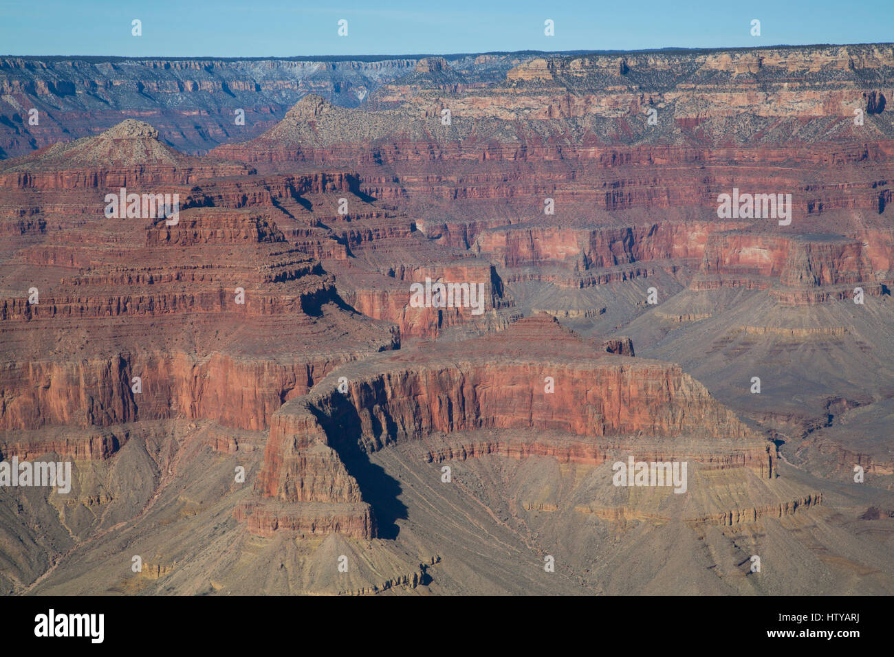 De point de Mojave, Rive Sud, le Parc National du Grand Canyon, UNESCO World Heritage Site, Arizona, USA Banque D'Images