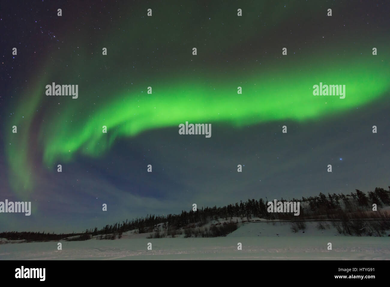 Northern Lights, Yellowknife, Territoires du Nord-Ouest, Canada Banque D'Images