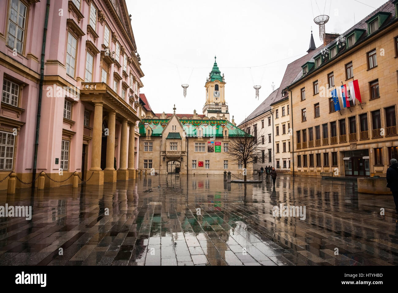 Place principale de Bratislava, Hlavne namestie, capitale de la Slovaquie Banque D'Images