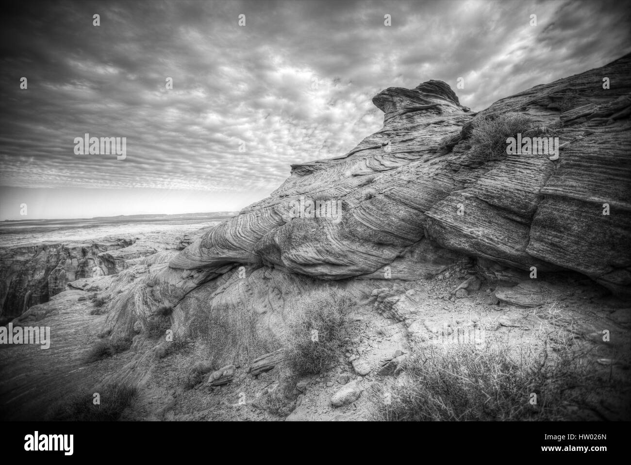 Lever du soleil incroyable Image du Grand Canyon prises de Mather Point. la photographie noir et blanc Banque D'Images