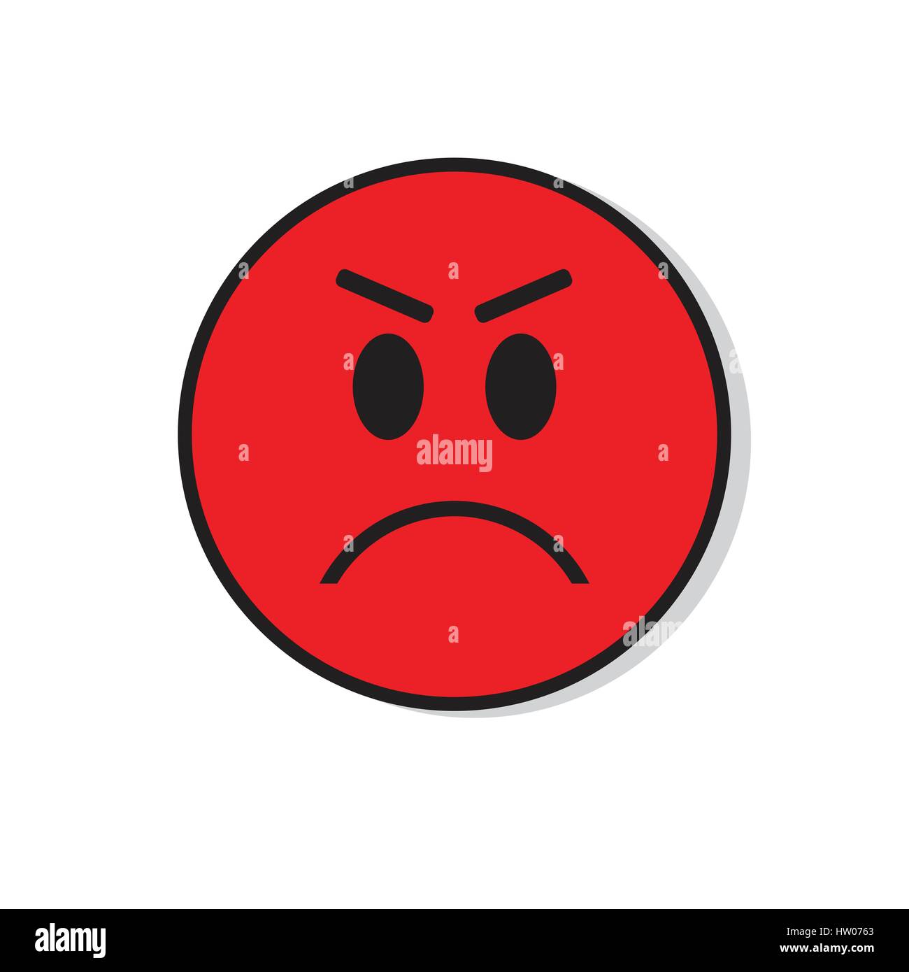 Emoticon smiley face red web Banque de photographies et d’images à ...