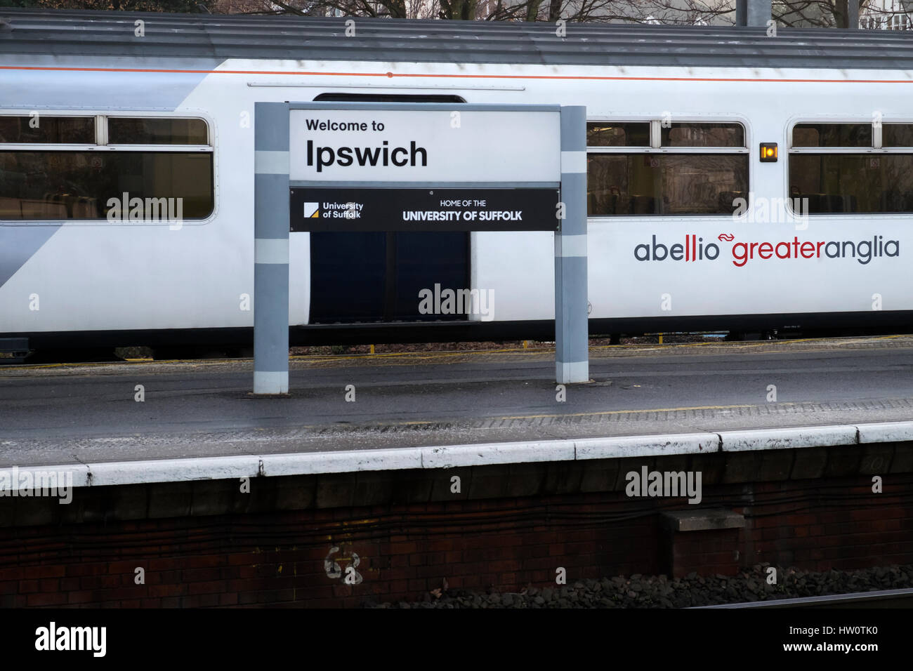 La gare d'Ipswich, Suffolk, UK. Banque D'Images