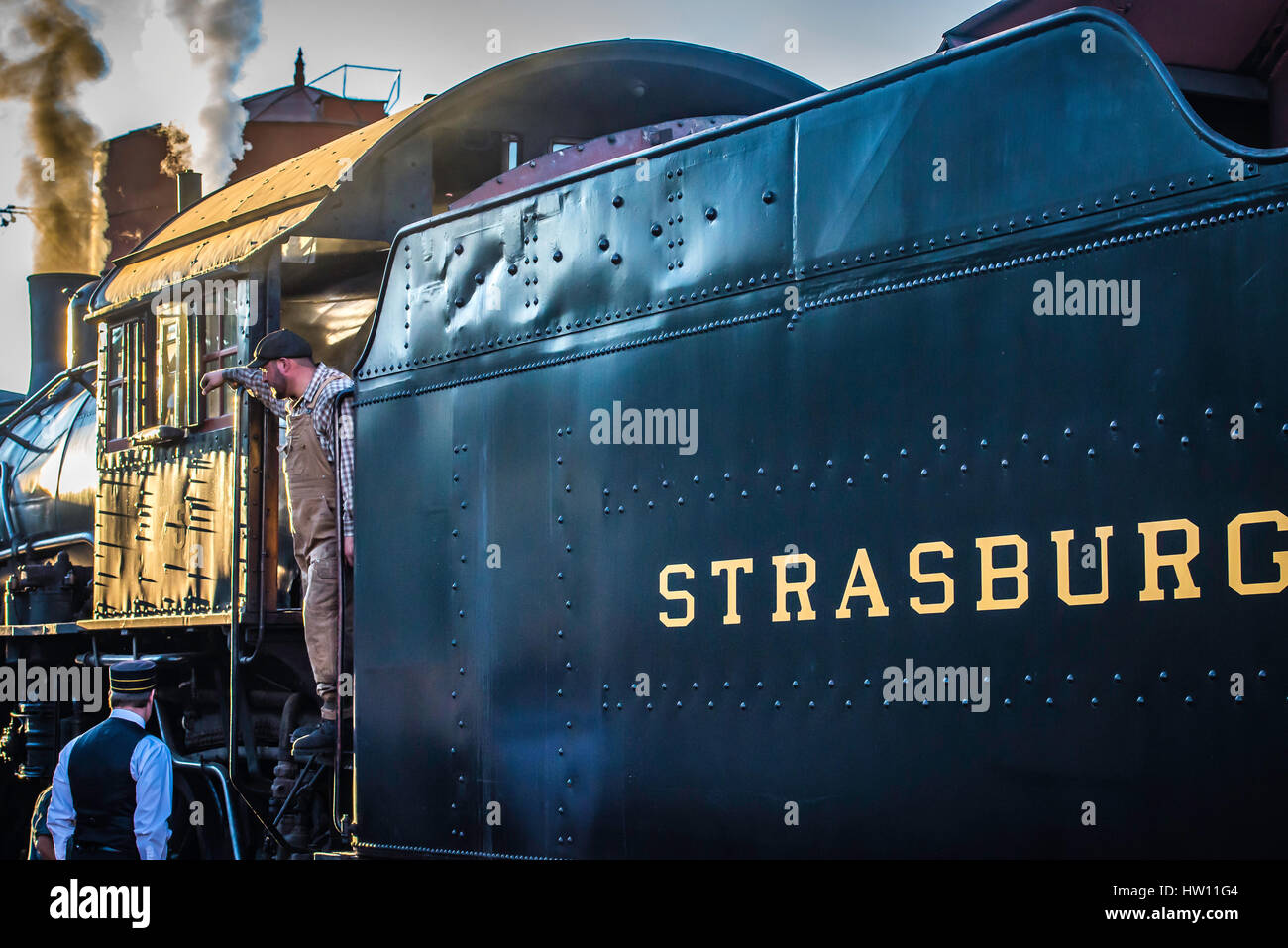 Strasburg Railroad, Lancaster, PA. le plus ancien chemin de fer d'exploitation dans l'hémisphère occidental et le plus ancien service public dans la Commonwe Banque D'Images
