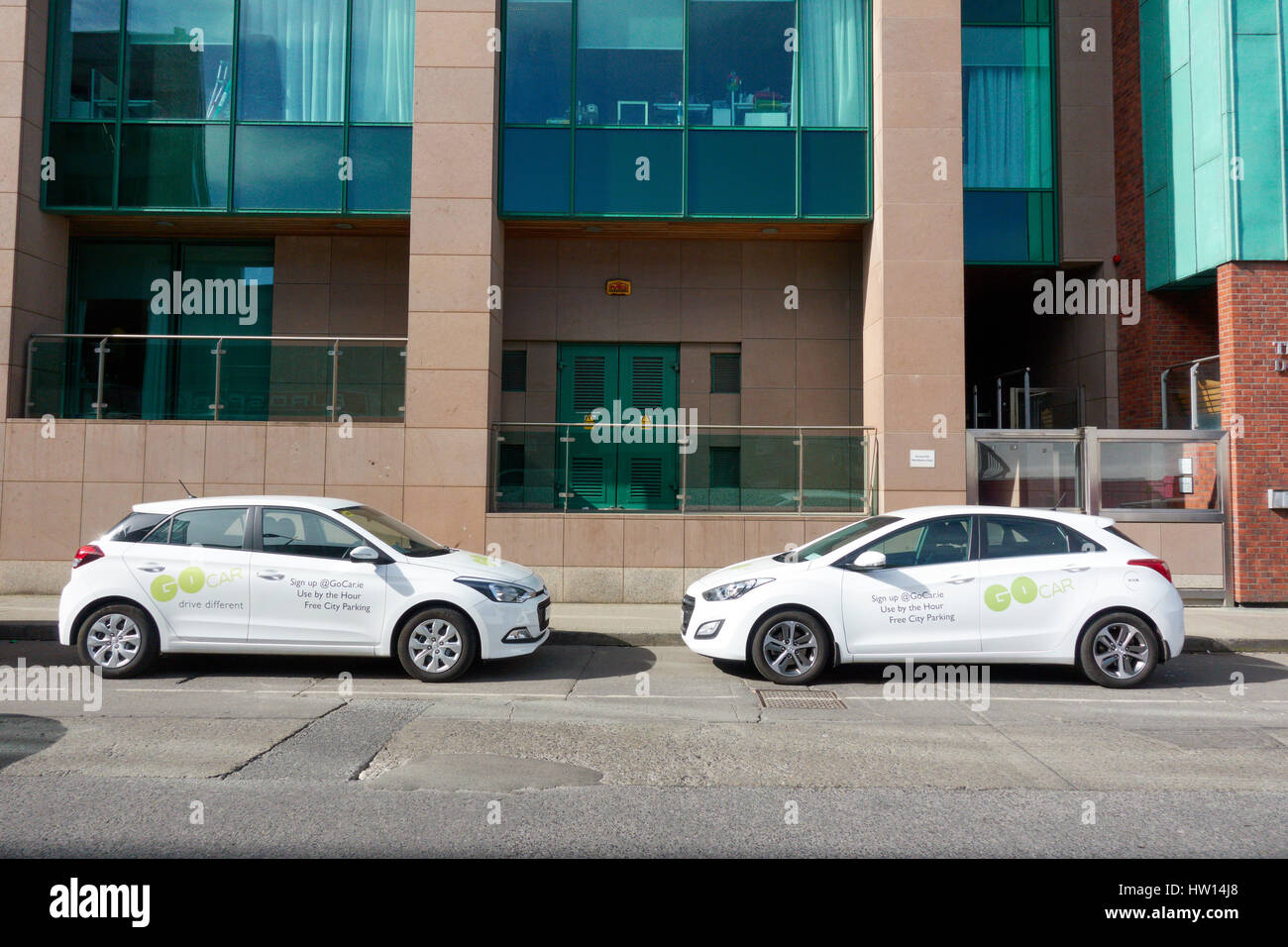 Rendez-voiture de location centre-ville de Dublin République d'Irlande Banque D'Images