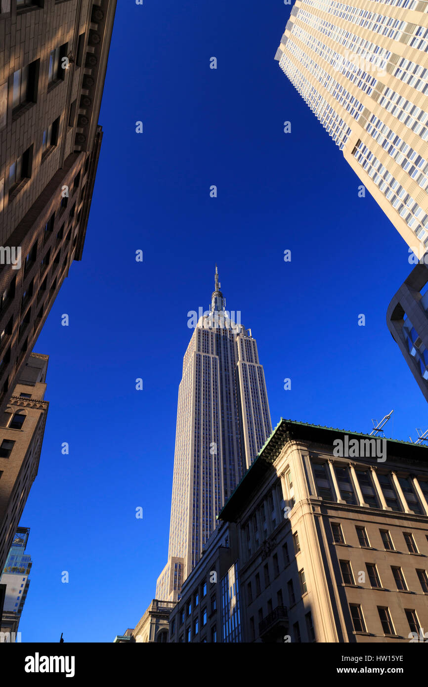 USA, New York, Manhattan, Empire State Building Banque D'Images