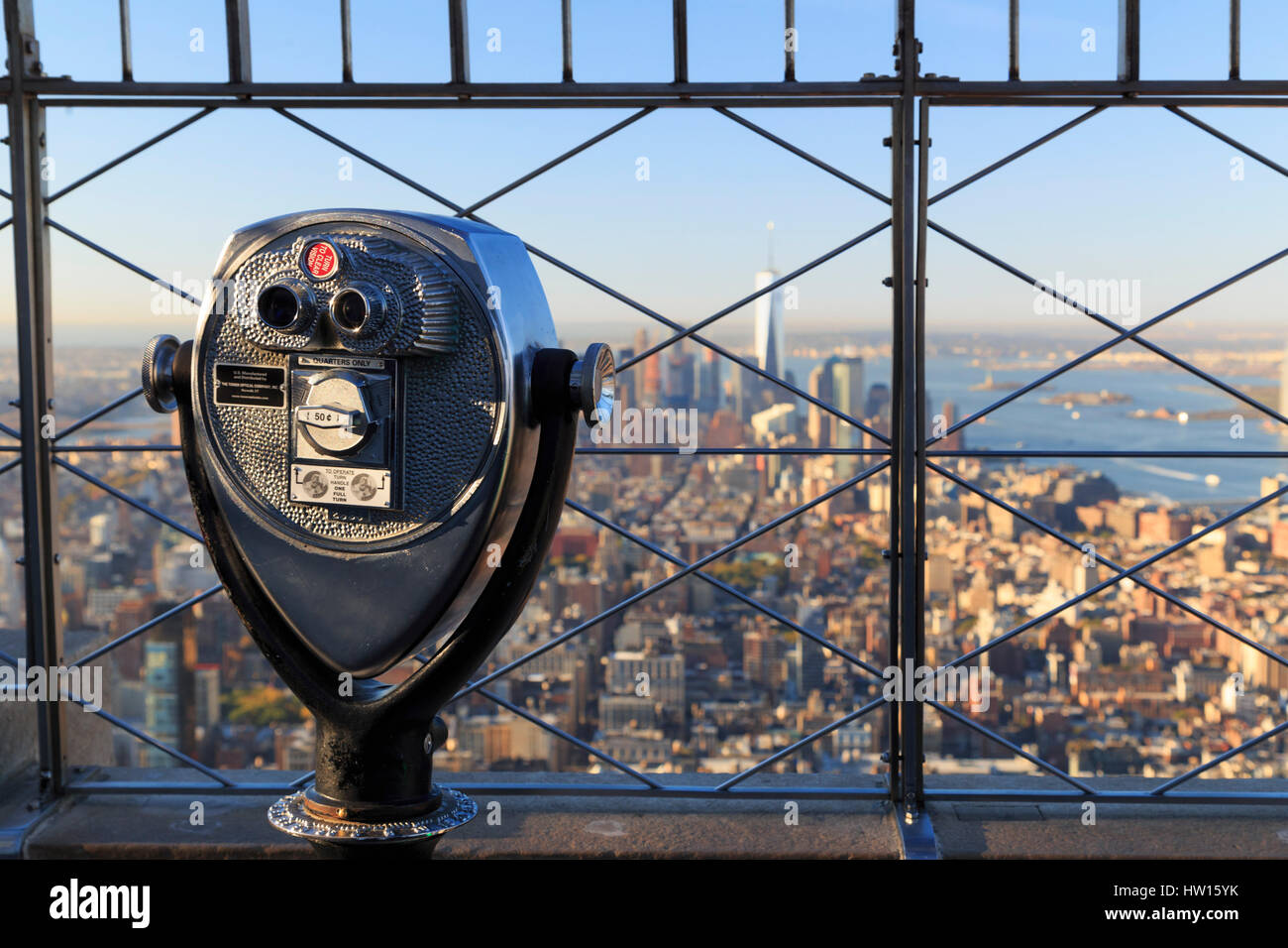 USA, New York, New York, Manhattan, Observatoire de l'Empire State Building Banque D'Images